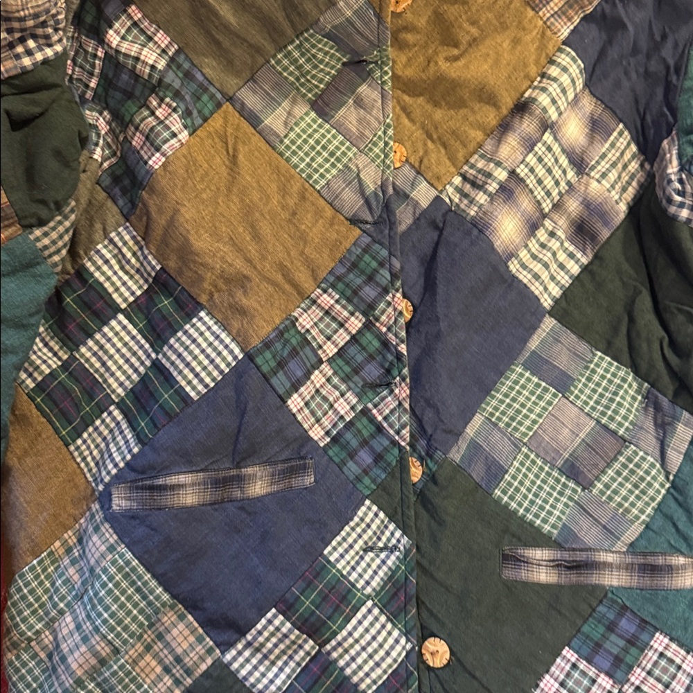 Vintage Patch Magic Patchwork Button-Up Jacket - image 3